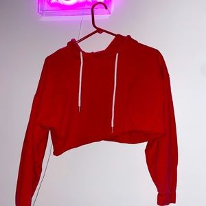 Dark Pink / Red Cropped Hoodie❤️‍🔥